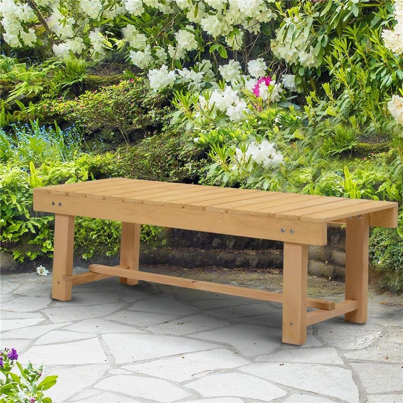 PANCHINA DA ESTERNI IMPERMEABILE 2 POSTI IN LEGNO DI ABETE 110 X 38 X 35 CM