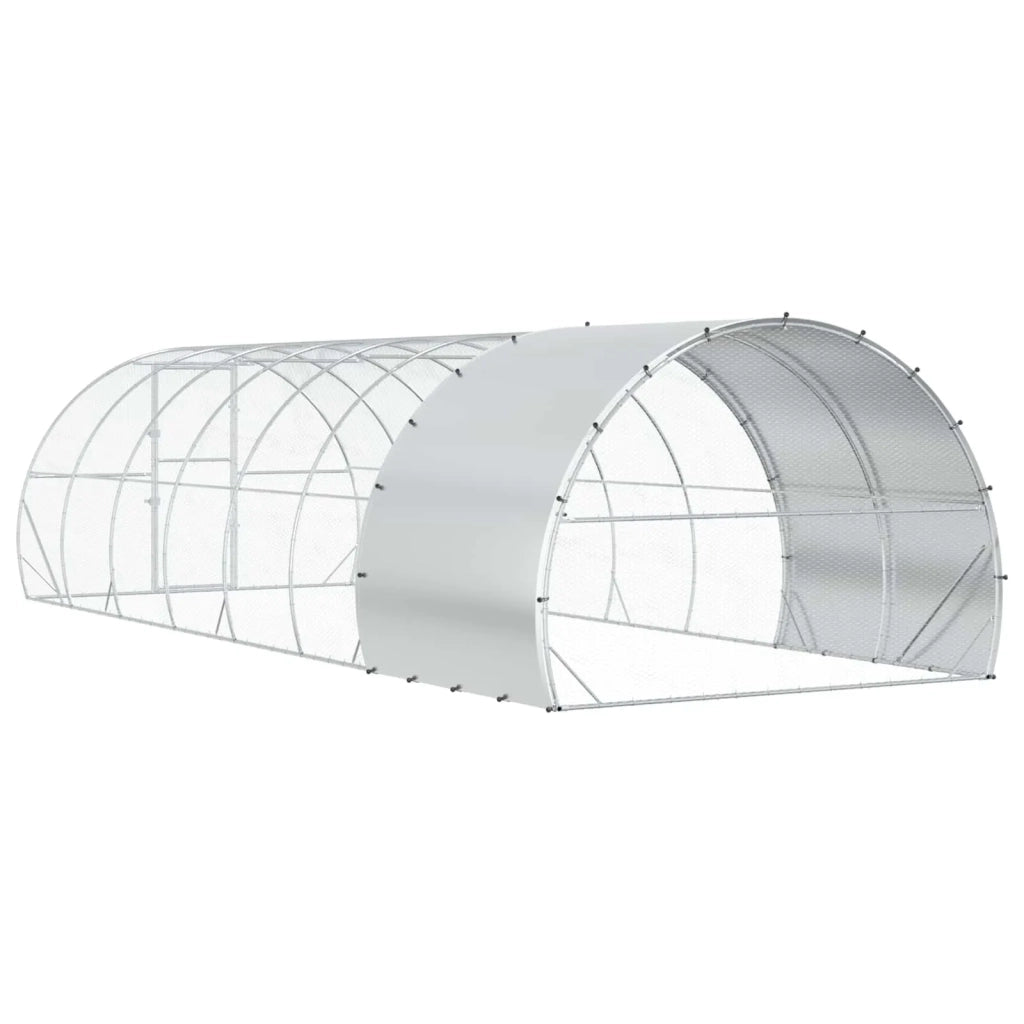 Pollaio Argento 800 x 300 x 200 cm Acciaio zincato 3434698