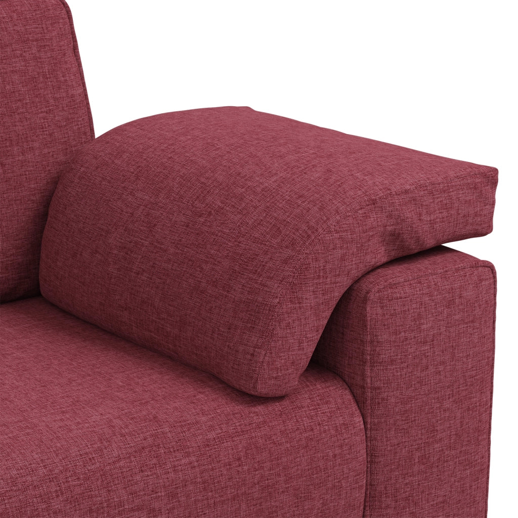 Divano Loveseat Rosso Vino 140 cm in Tessuto