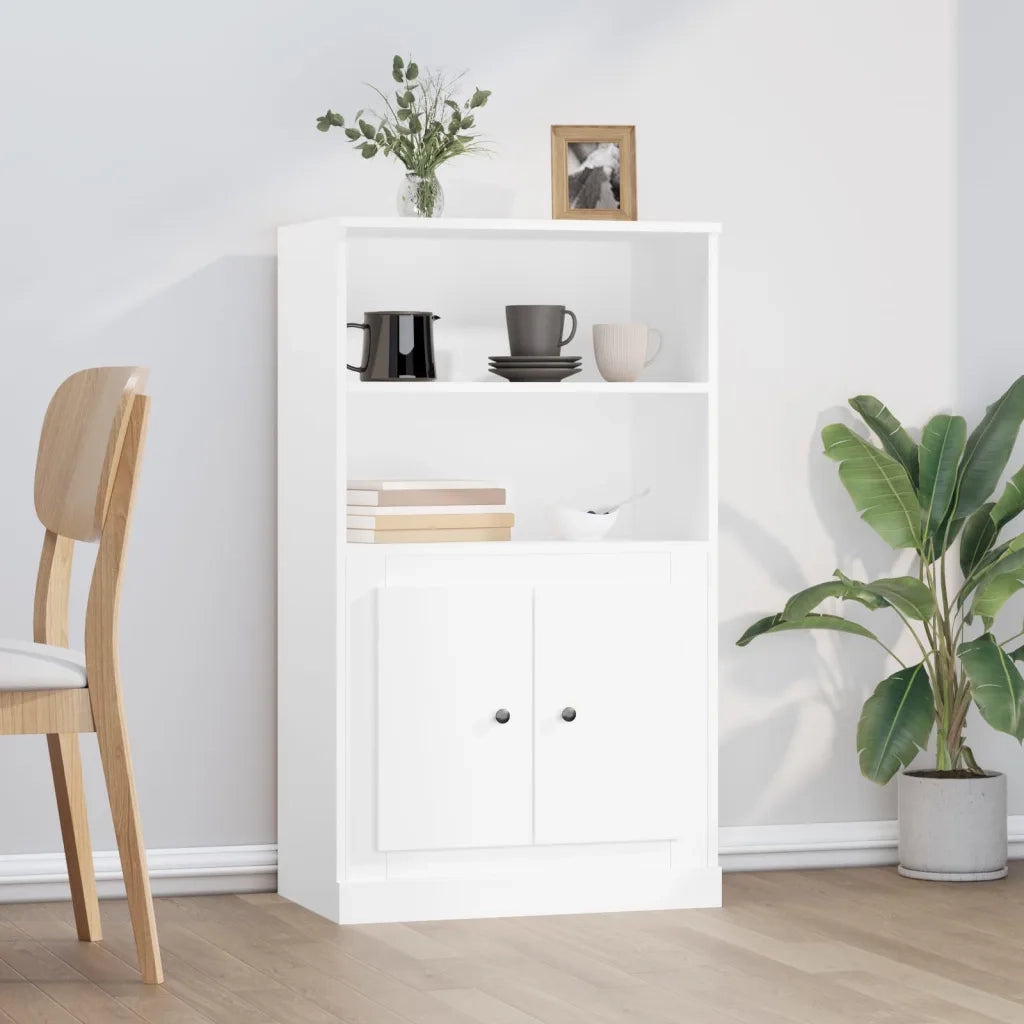 Credenza Bianca 60x35,5x103,5 cm in Legno Multistrato 816312