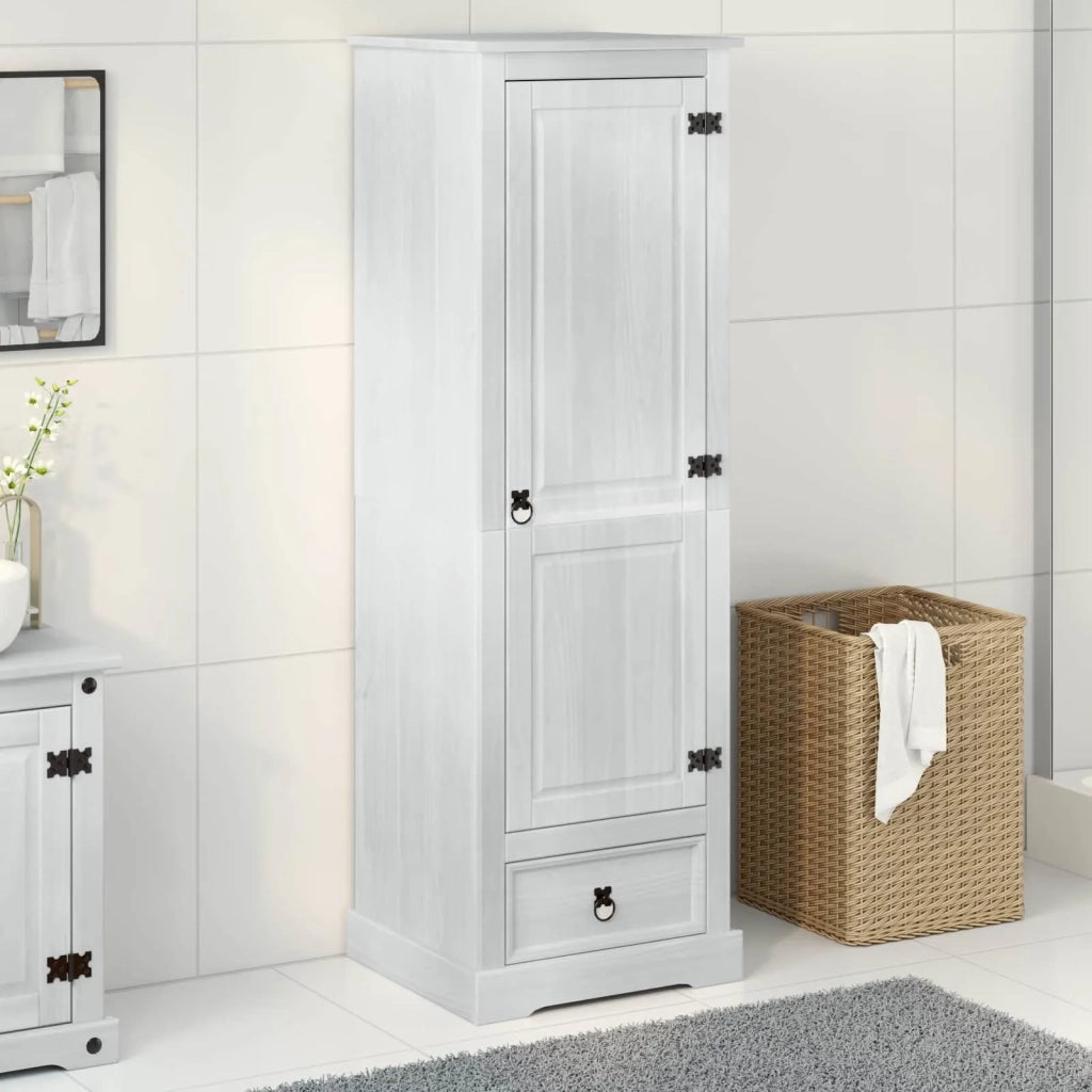 Armadi con cassetto Bianco 55 x 50 x 170 cm Pino massello 42024934