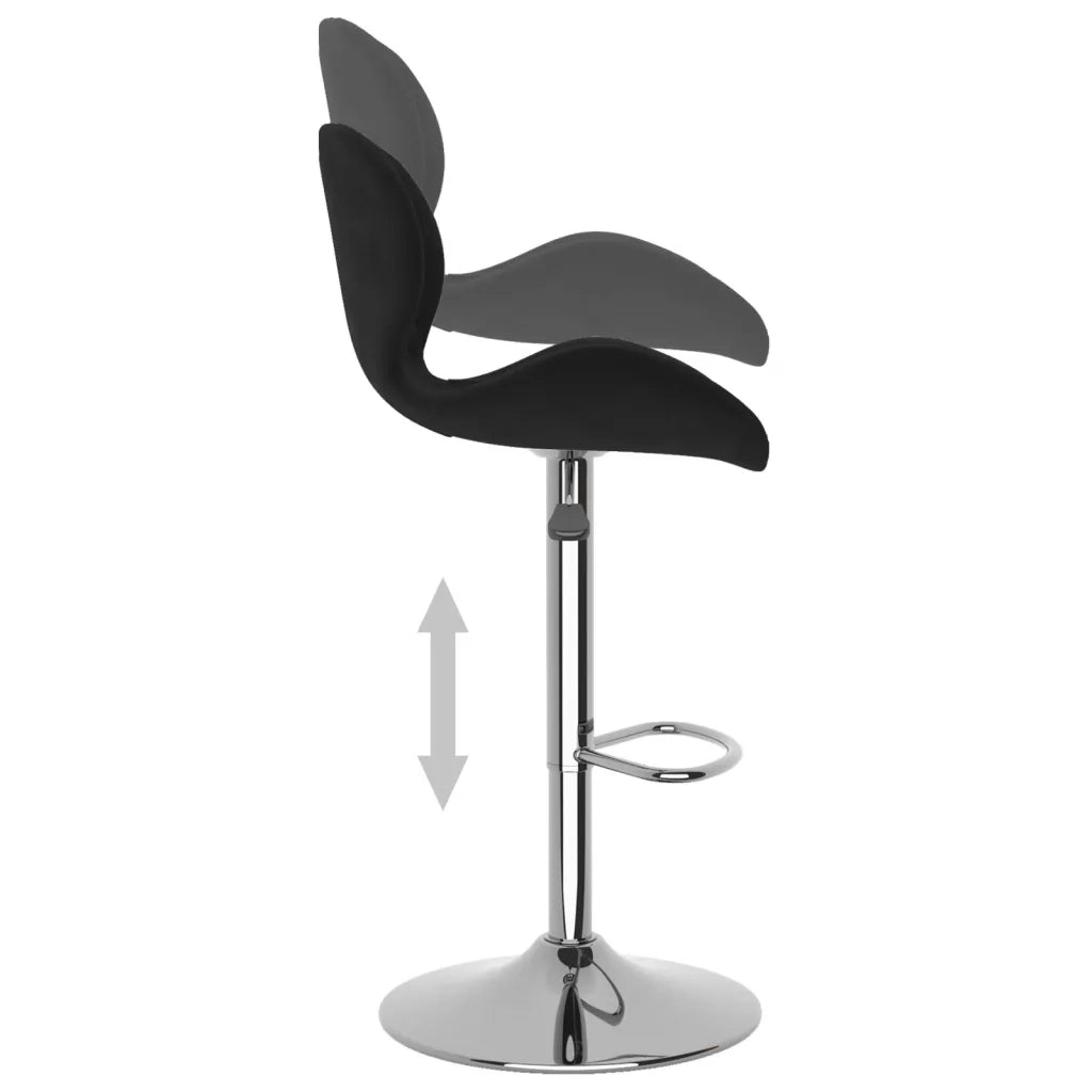 Sgabelli da Bar 2 pz Neri in Velluto cod mxl 57322