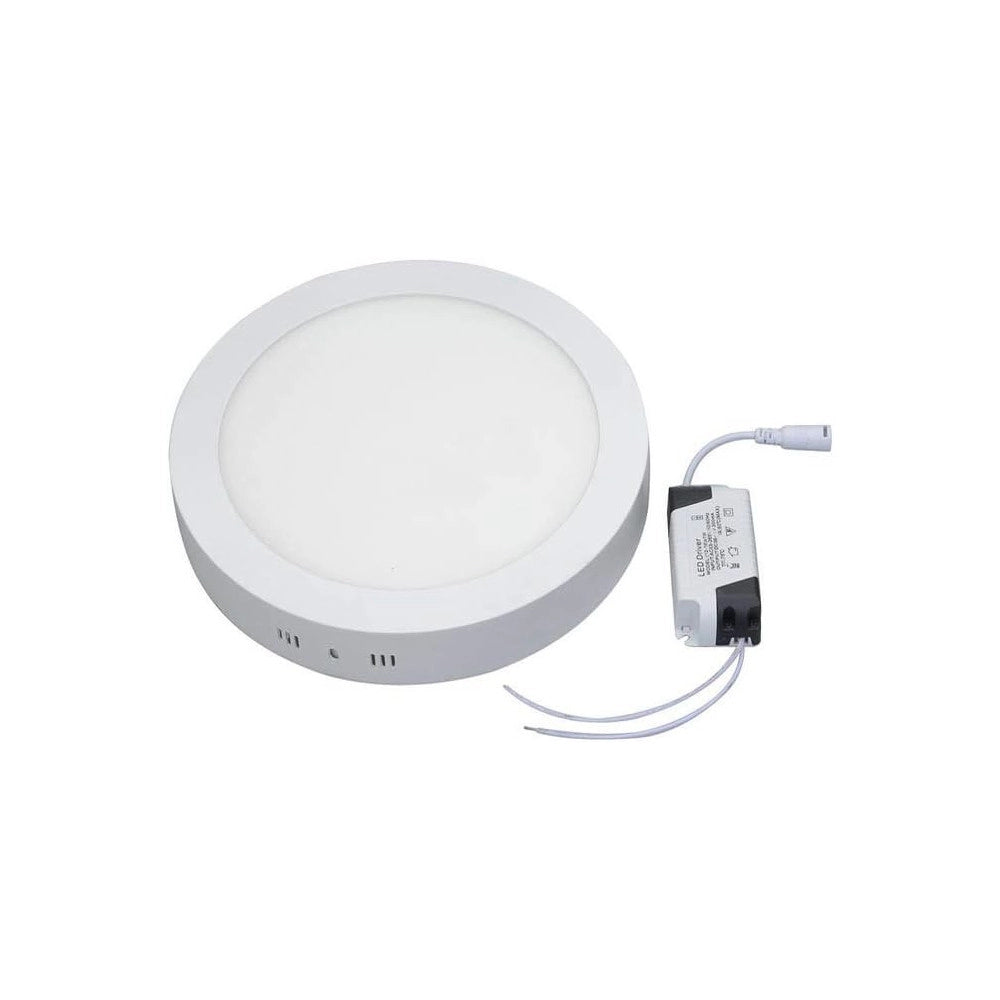 Trade Shop - Plafoniera Led Tonda O Quadrata Da Superficie Pannello Da 25w Caldo Freddo Natur - -bianco Caldo  Tondo    -