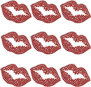 Applicazione strass hotfix con diamanti cristalli - 12 pezzi - rosso - adesiva per T-shirt, giacca, cappello e borsa - adatto per bling patch