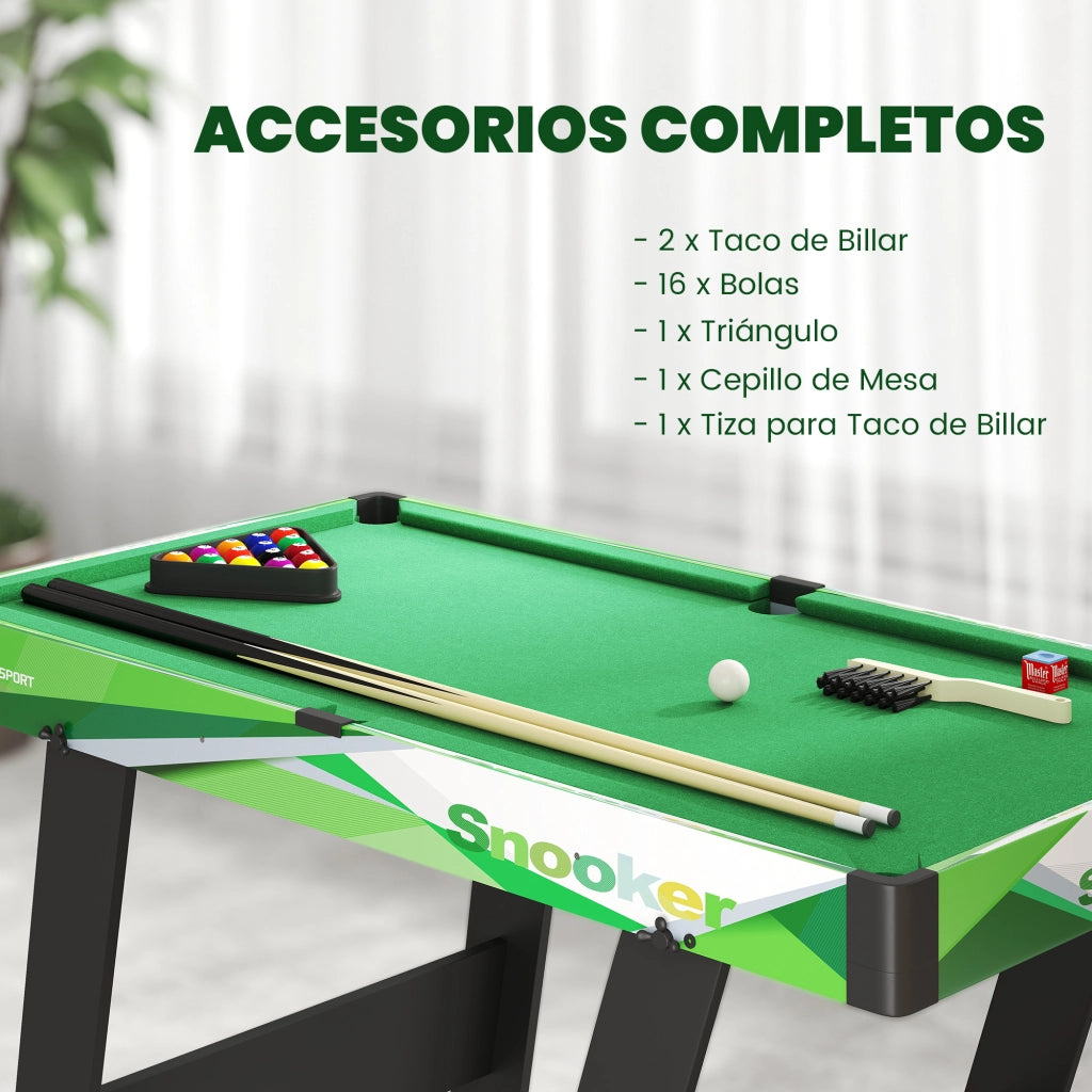 Tavolo da biliardo pieghevole ¨C zephmum ¨C verde 104 cm
