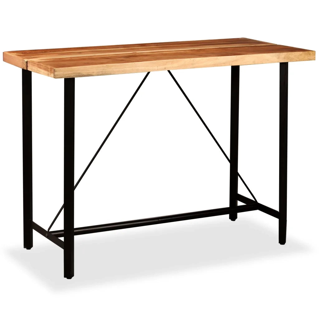 Set da Bar 7 pz in Legno Massello di Acacia e di Recupero 275134
