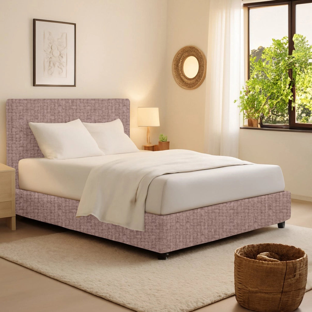 Bracknell, Letto Singolo Sfoderabile Made in Italy, Rosa Antico