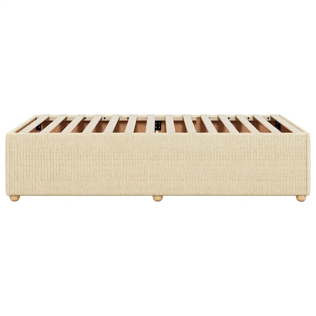 vidaXL Giroletto senza Materasso Crema 90x200 cm in Tessuto