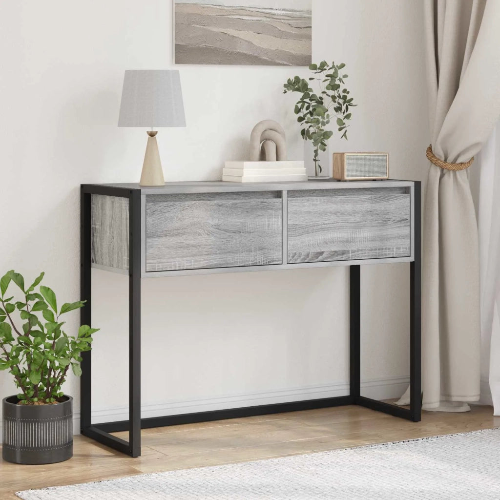 Tavolino Grigio Sonoma 100 x 36 x 75 cm Legno ingegnerizzato 886699