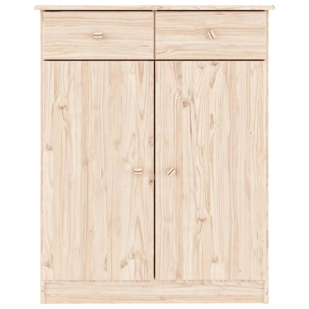 Scarpiera mobile contenitore per scarpe mobile per ingresso/corridoio/soggiorno ALTA 77 x 35 x 96 cm legno massello di pino marrone 02_0021399