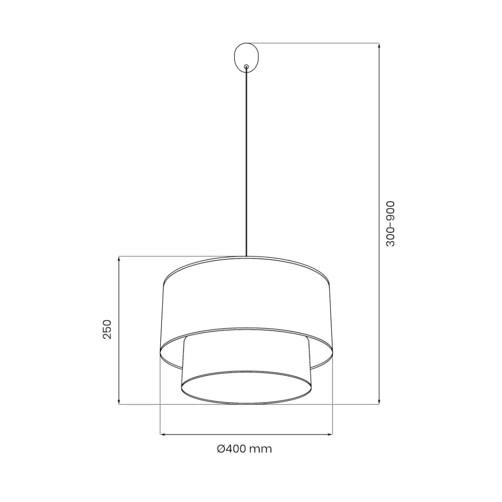Lampada a sospensione juta Bueno beige/bianca E27 Milagro