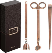 Accessori per candele, set 3-in-1, paio di forbici per candele, accendino per candele e pennello per candele, trimmer per candele con pacchetto di accessori per appassionati di candele