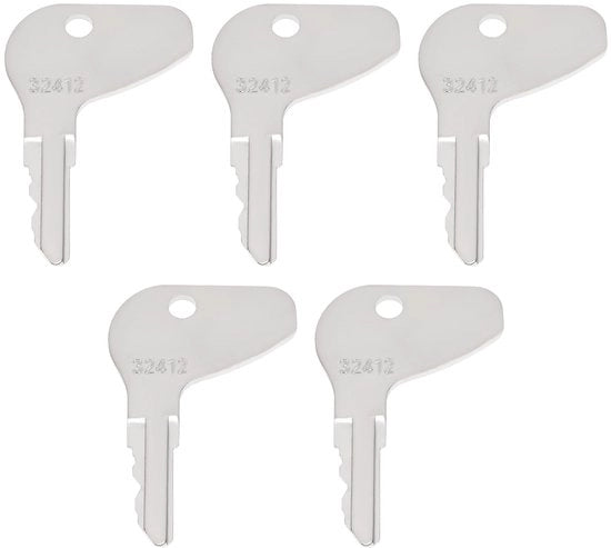 Set di chiavi per Kubota L/M Series - 5 pezzi - Compatibile con L/M Series - Chiave a tasto - Cassa chiavi - Codice OEM 32412 H32412