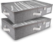 Contenitori di archiviazione per sotto il letto - set di 2, organizzatore ideale per abiti, calzature e coperte