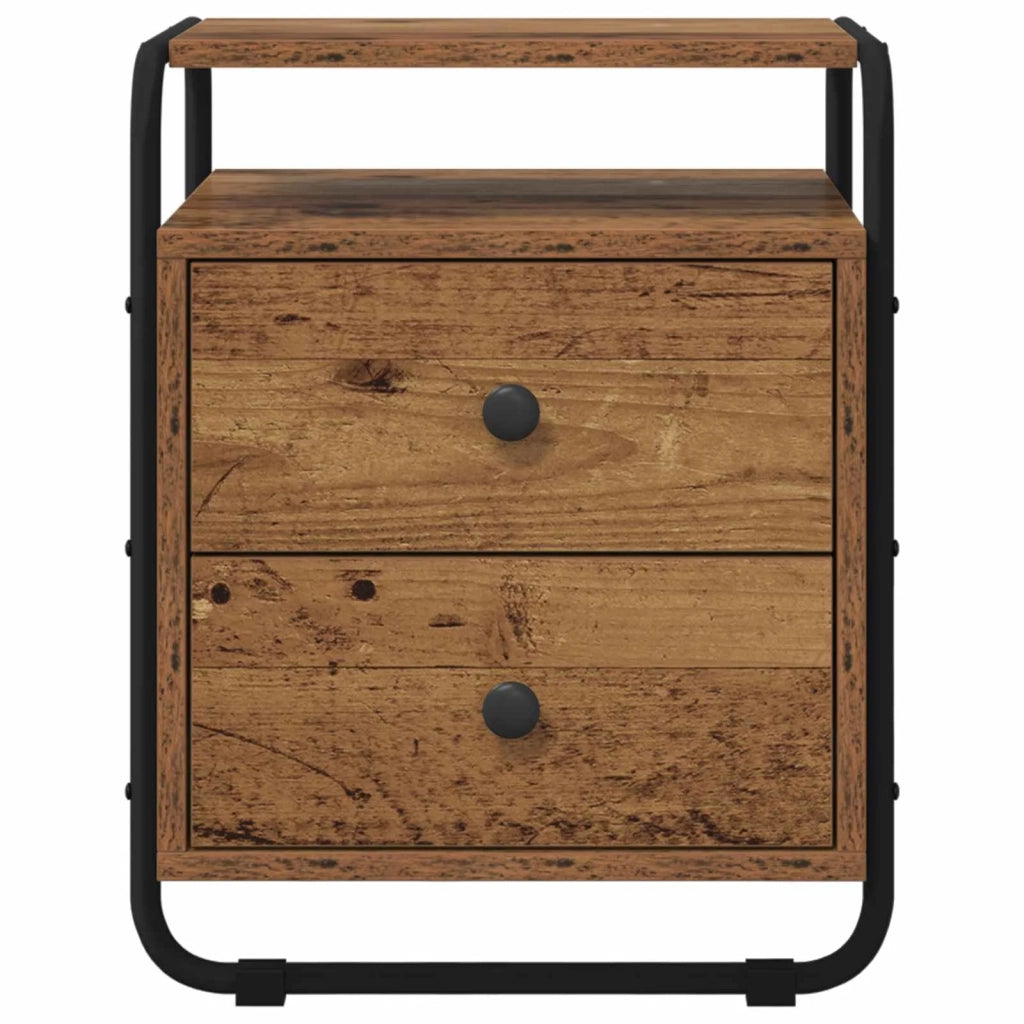 Armadio da Notte 2 pz Legno antico Legno ingegnerizzato 8007632