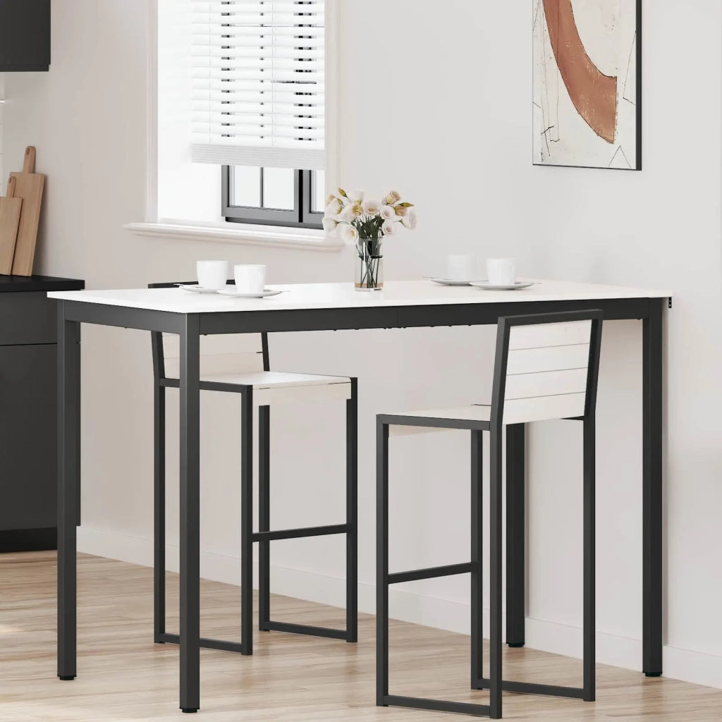 Tavolo da bar Bianco 110 x 55 x 105 cm Pino massello