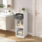 Libreria 32x30 cm grigio bianco in legno ingegnerizzato, 1 cassetto