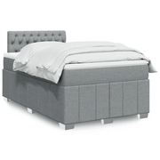 Giroletto a Molle con Materasso Grigio Chiaro 120x190cm Tessuto 3287014