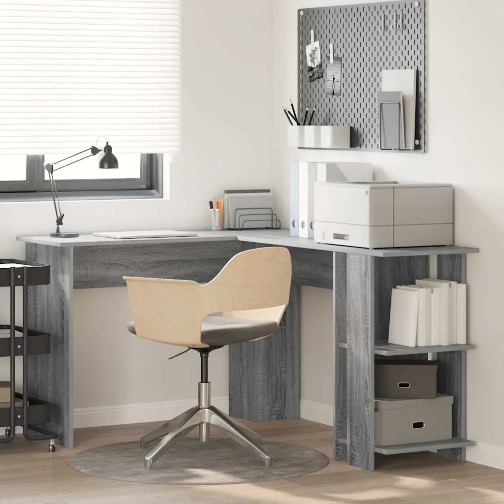 Scrivania ad angolo Grigio Sonoma 140 x 113,5 x 75 cm 869559