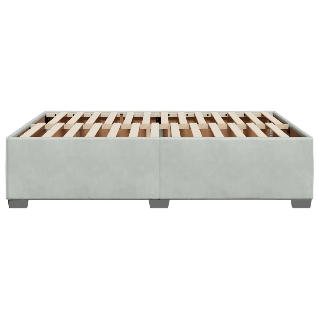 Giroletto senza Materasso Grigio Chiaro 140x190 cm Velluto