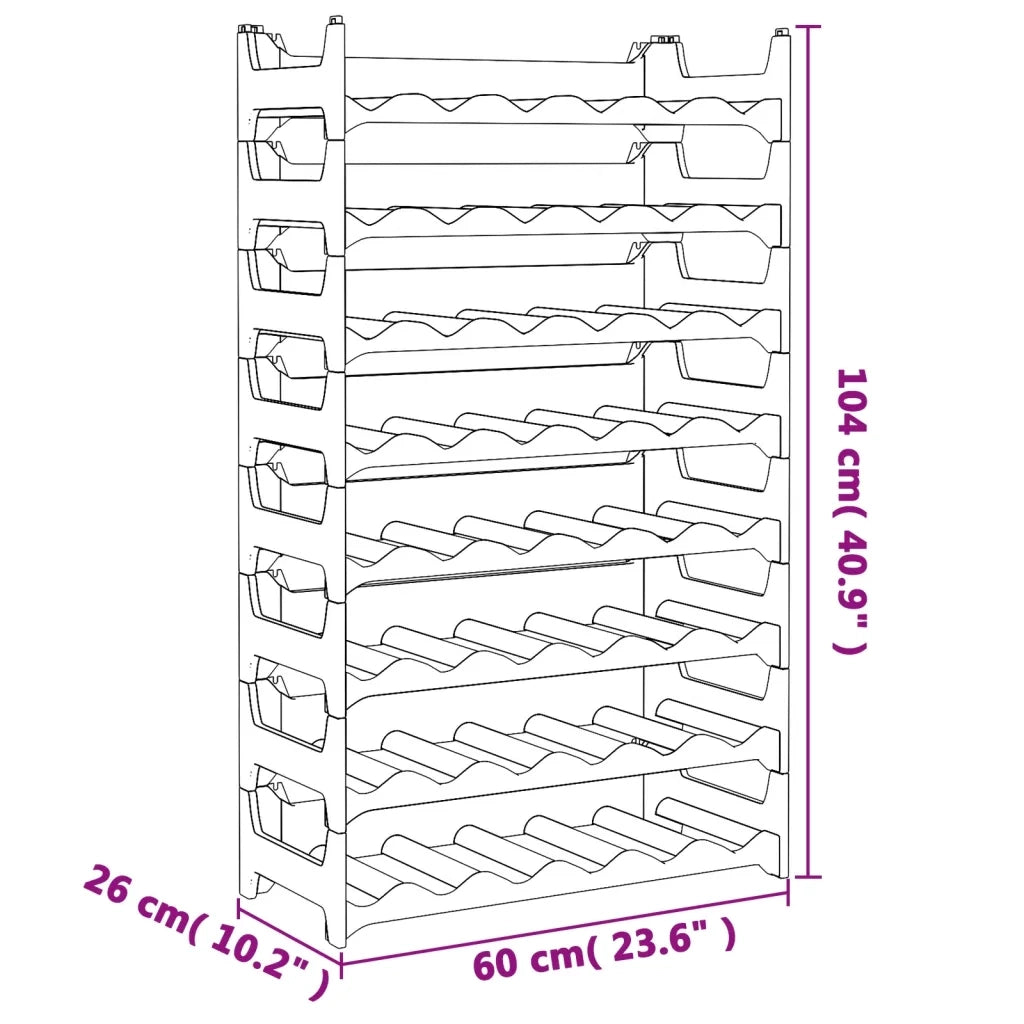 Portabottiglie per 48 Bottiglie in PP Impilabile CFW7704188