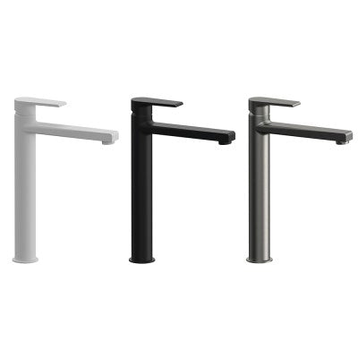 Miscelatore lavabo alto Mariani serie Artic in ottone bianco opaco