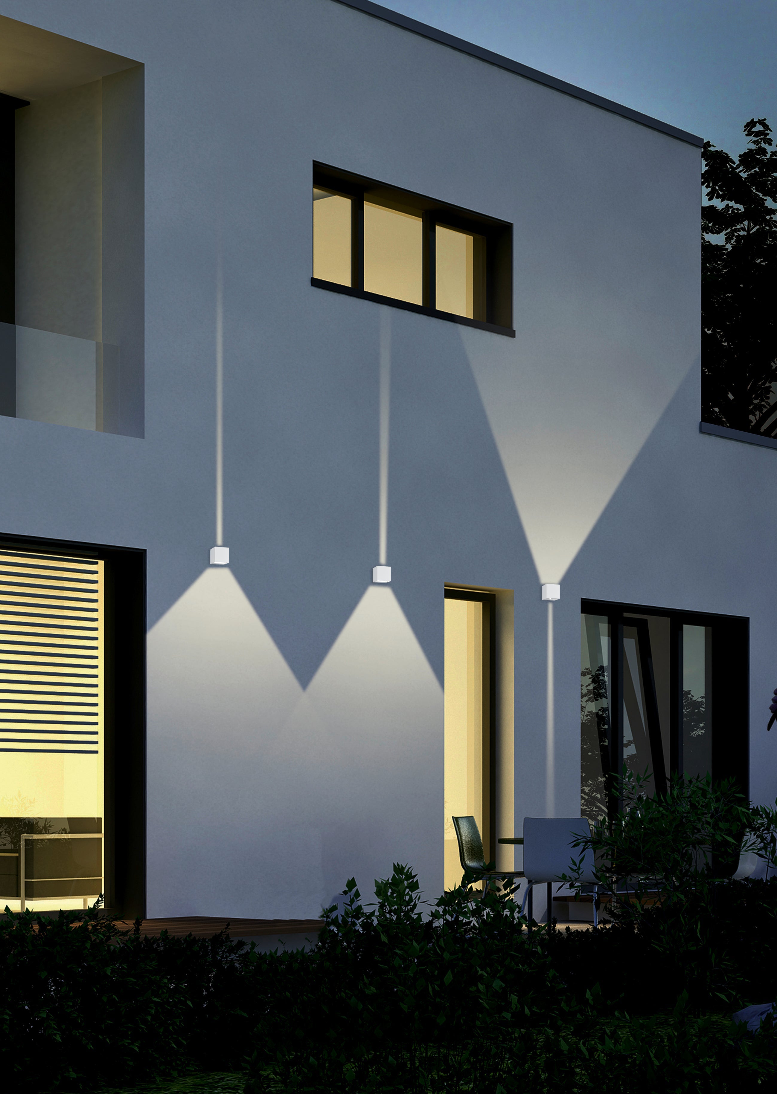 Applique da Esterno a LED in Pressofusione di alluminio Bianco Opaco