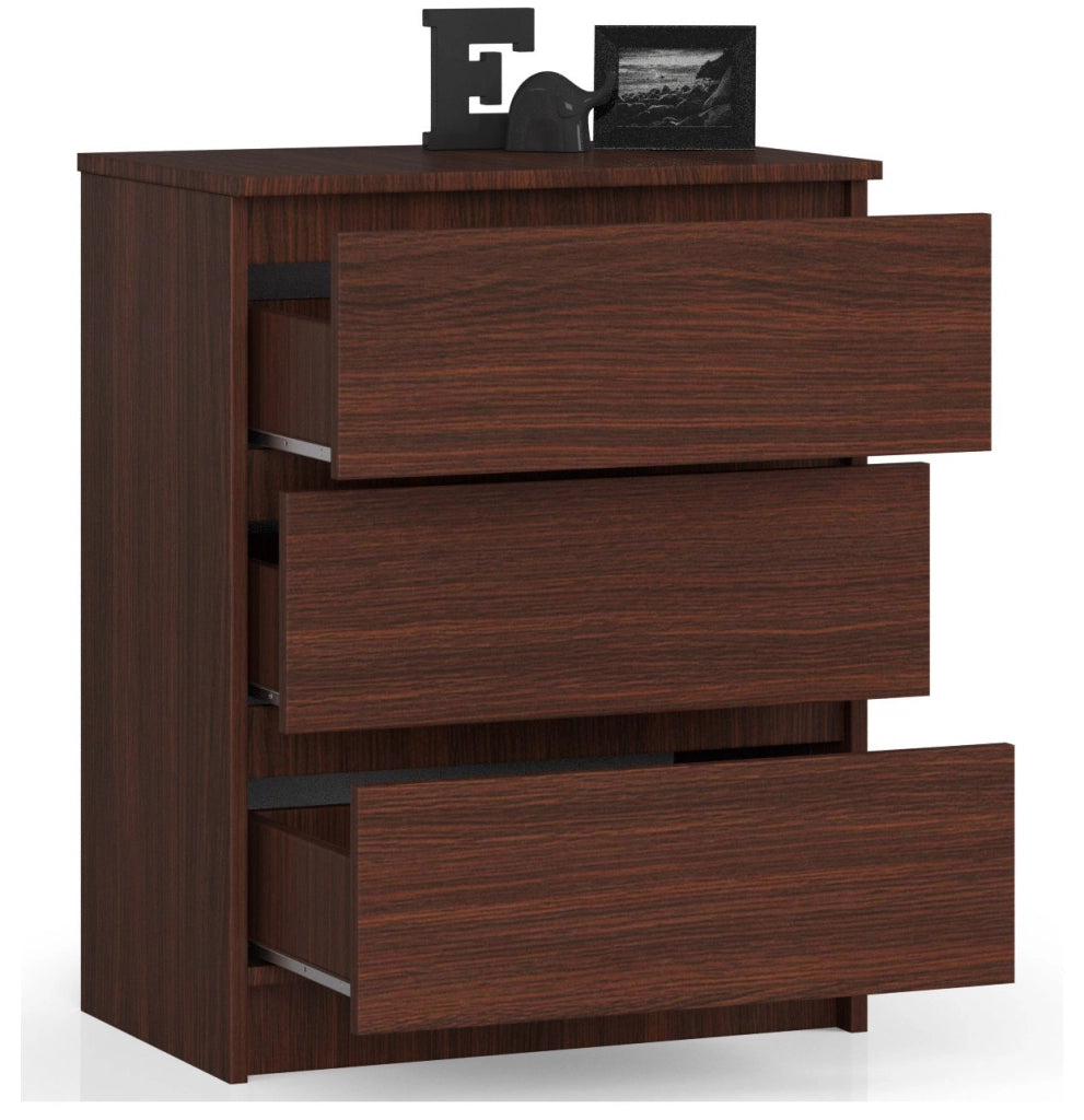 Cassettiera AKORD K60 Cassettiera Wengé 60 cm 3 cassetti 60x40x77 cm