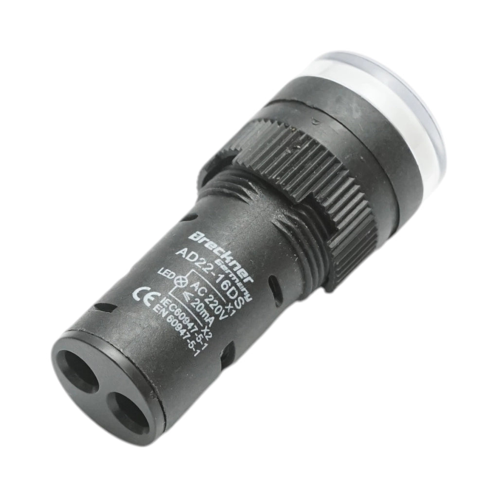 Indicatore di segnale LED bianco 220V AC 16mm Breckner Germany