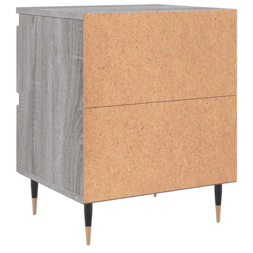 Comodino Grigio Sonoma 40x35x50 cm in Legno Multistrato 826872