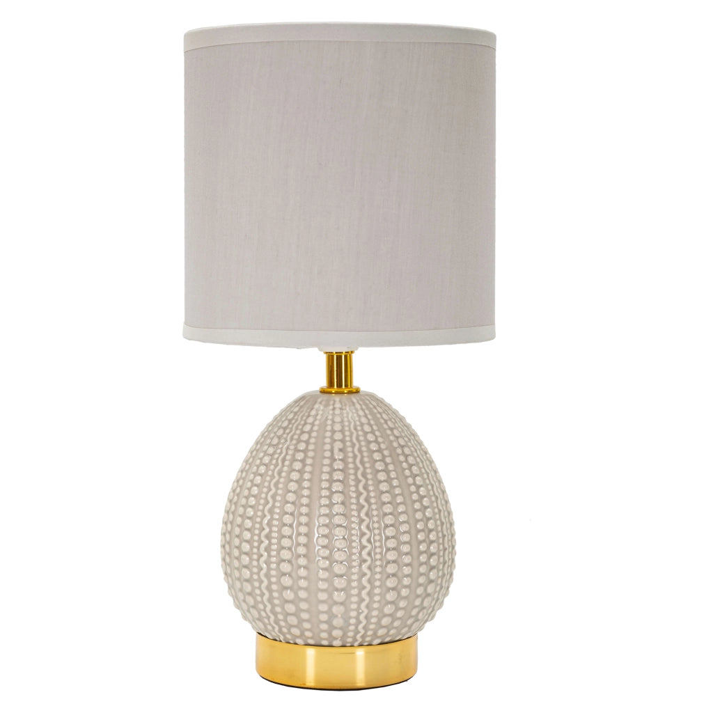 Yakuta, Lampada da Tavolo Necessaria 1 Lampadina, Grigio Tortora