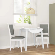 Sedie da Pranzo con Cuscini 2 pz Bianco Legno Massello di Hevea 4102489