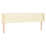 Testiera | Testata ad Orecchio Crema 203x16x78/88 cm in Similpelle