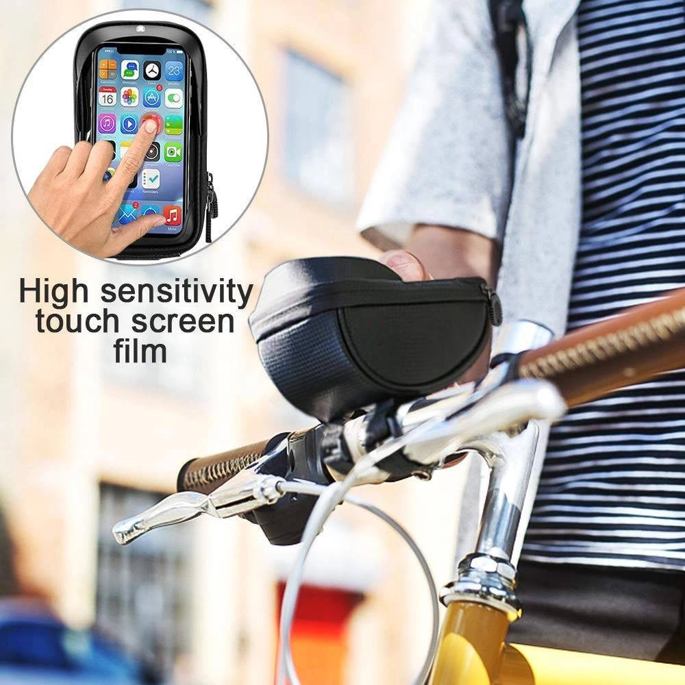 Trade Shop - Porta Cellulare Smartphone Per Bicicletta Supporto Borsa Astuccio Impermeabile -