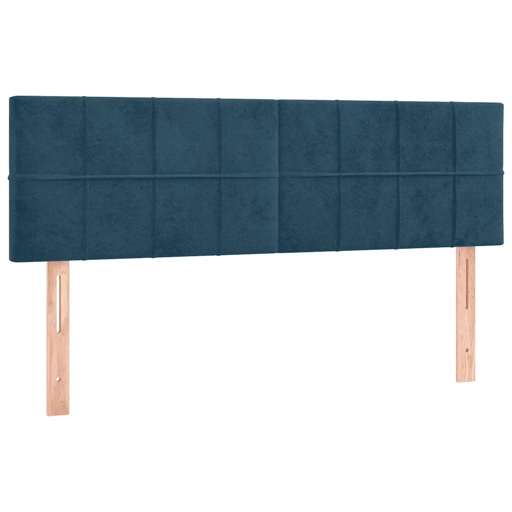 Letto a Molle con Materasso e LED Blu Scuro 140x200 cm 3134409