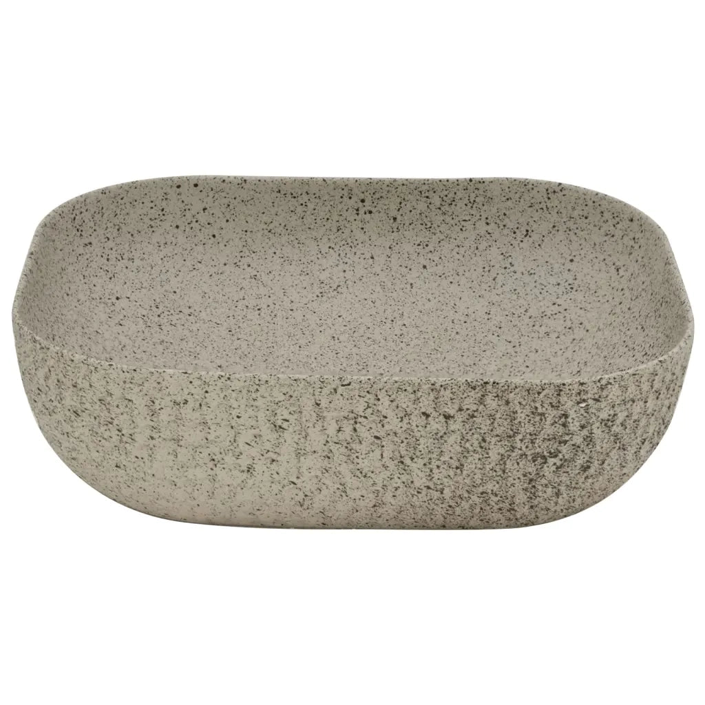 Lavabo da Appoggio Grigio Rettangolare 48x37,5x13,5 cm Ceramica 155096