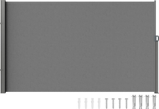 Sijluifel - 200x300 cm - Fatto con 180 g/m² Tessuto in Poliester con Trattamento PU - con Maniglie Estensibili e Meccanismo di Rilascio - per Balconi e Terrazze - Grigio