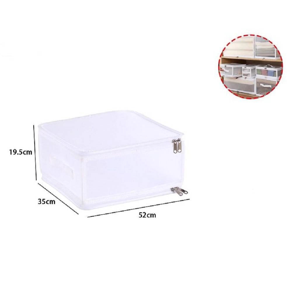 Trade Shop - Scatola Salvaspazio Portatutto Contenitore Organizer Armadi 52x35x19.5 Cm 59975 -