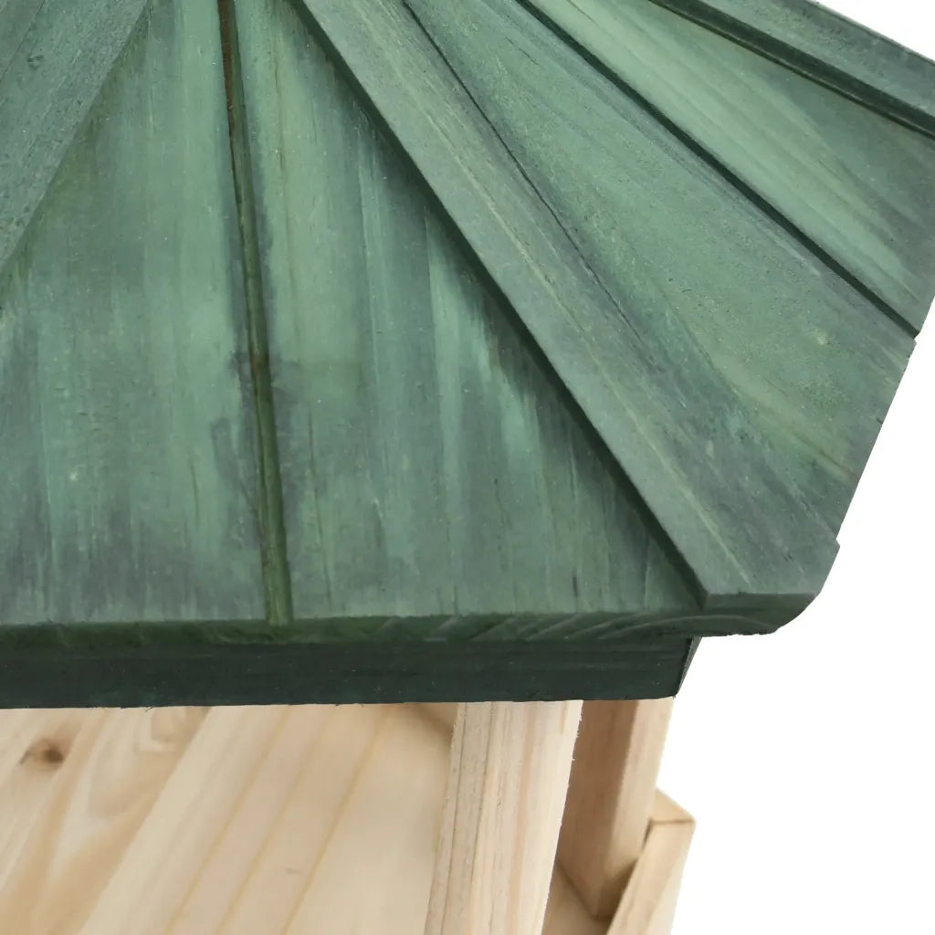 Mangiatoia per Uccelli Autoportante in Legno di Abete 33x110 cm 314817