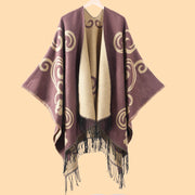 Sciarpa da donna in cashmere, reversibile, modello allungabile