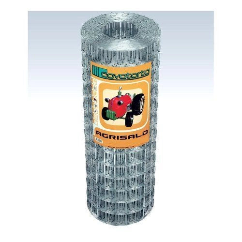 Cavatorta SZ02080025B Agrisald Rete Elettrosaldata Zincata Maglie 12,7 x 25,4 mm Altezza 80 cm Lunghezza 25 m colore Zinco