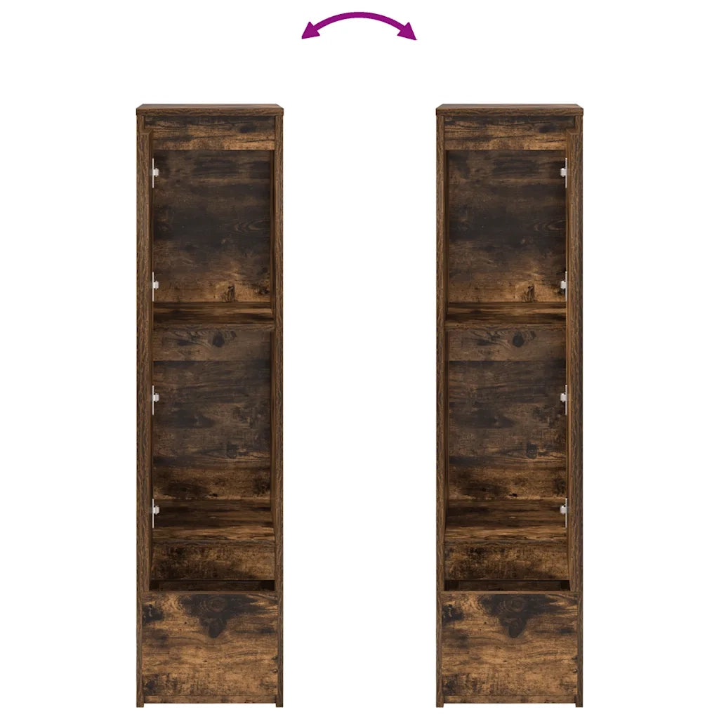 Credenza Rovere Fumo 29,5x34x119,5 cm in Legno Multistrato 861656