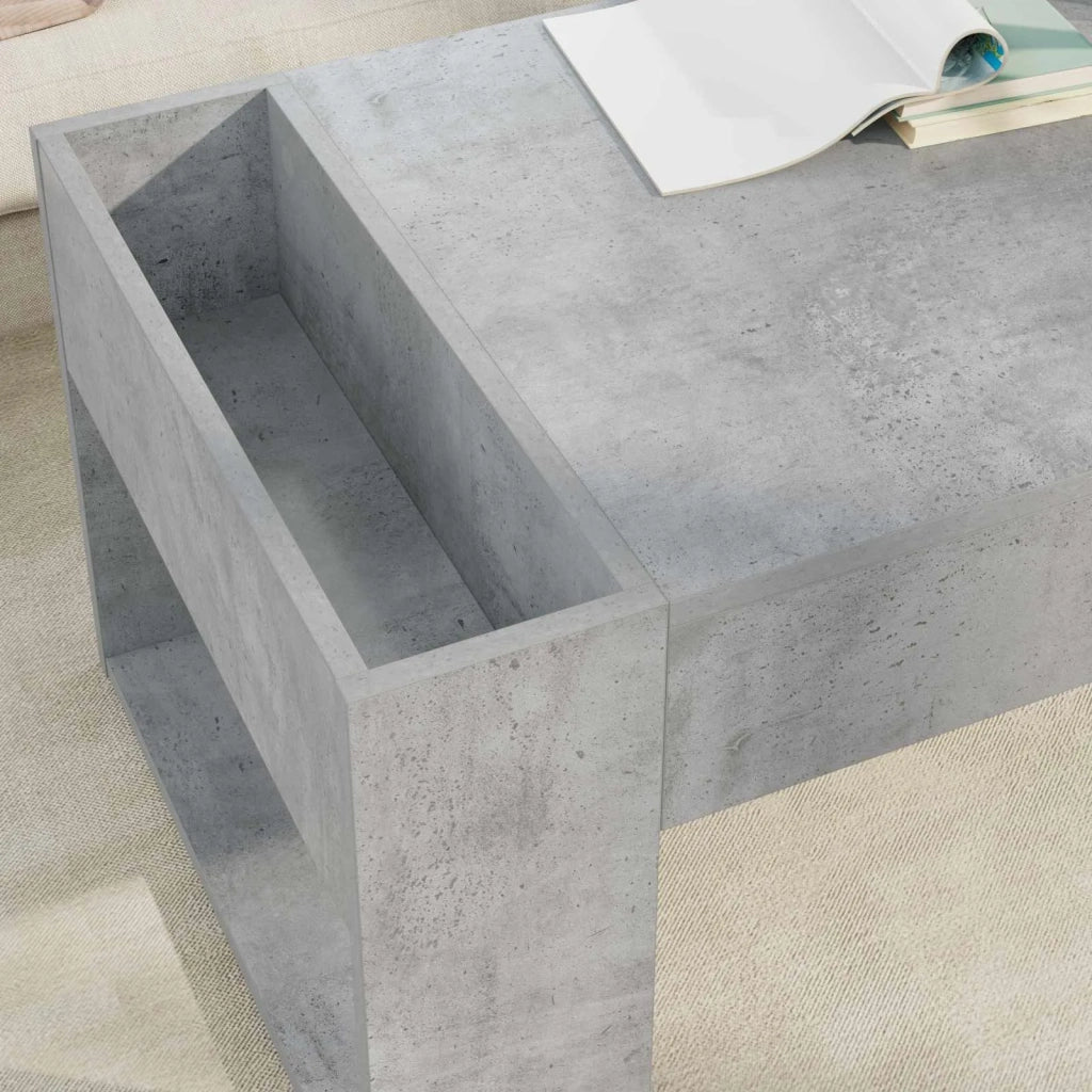 Tavolino da salotto Grigio cemento 110 x 50 x 41 cm