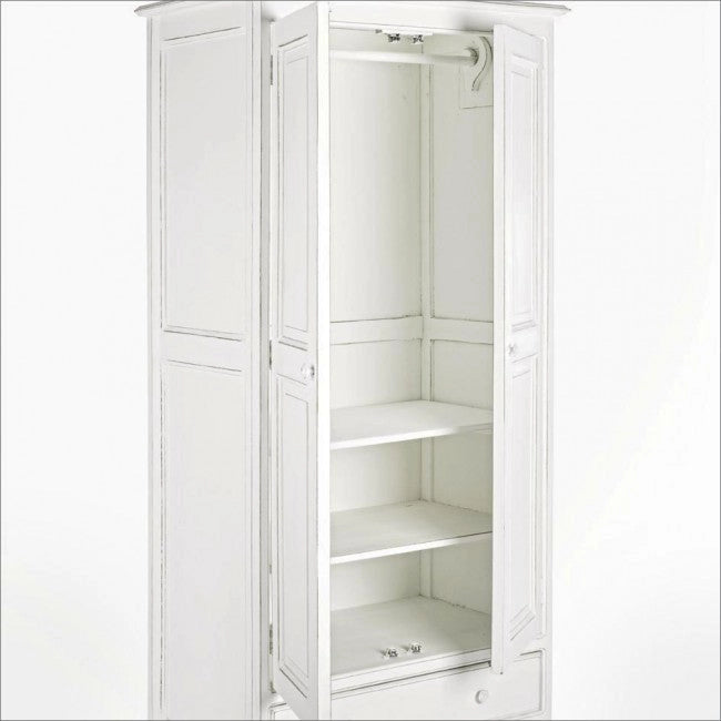 Mobile Armadio 90x55x190 cm 2 Ante 1 Cassetto Colette