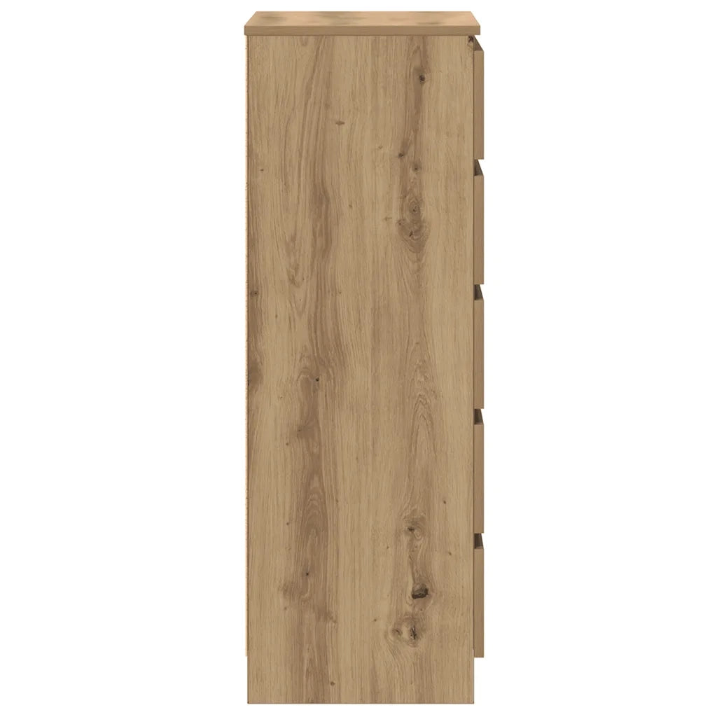 Cassettiera Rovere Artigianale 60x36x103cm in Legno Multistrato 855997