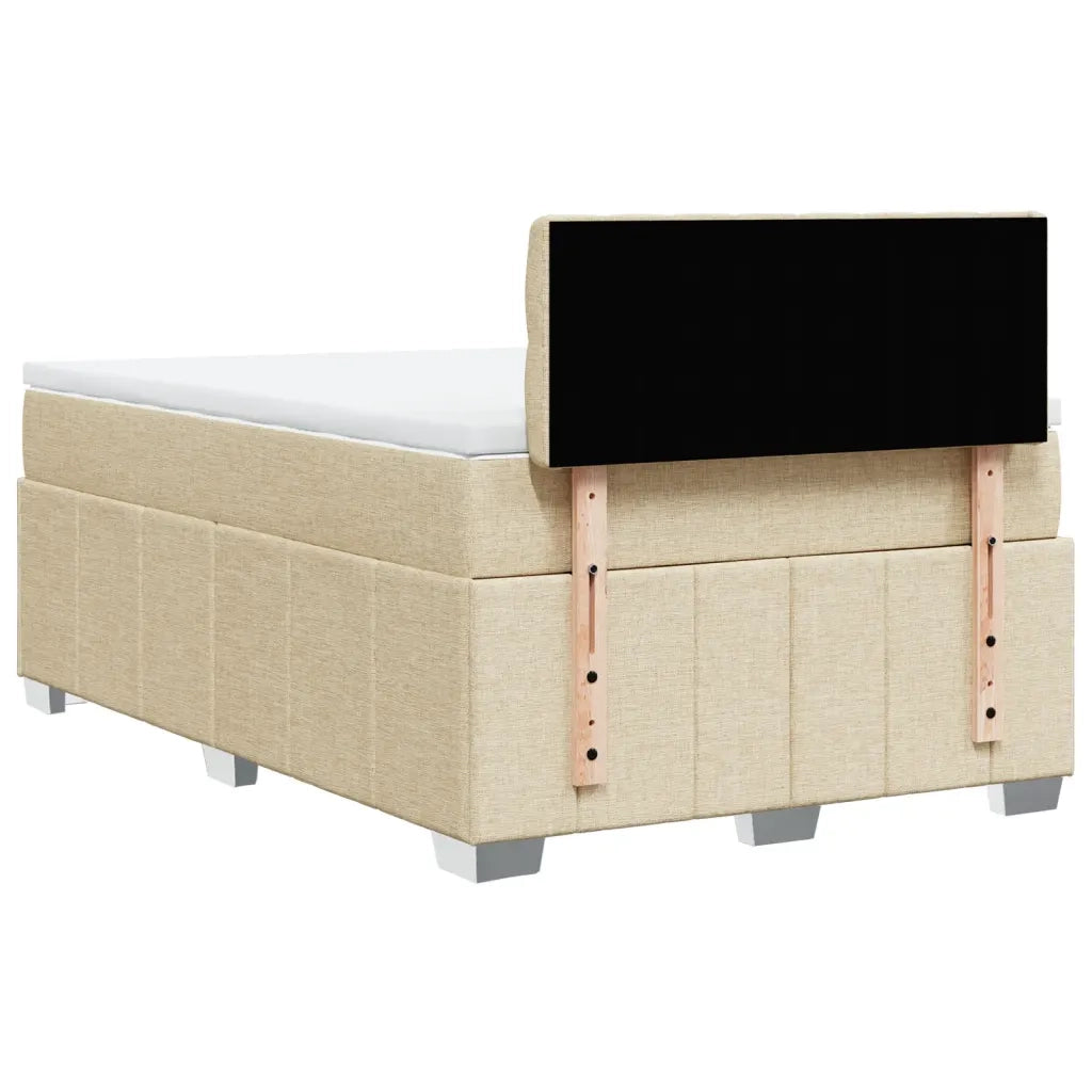 Giroletto a Molle con Materasso Crema 120x190 cm in Tessuto 3287019