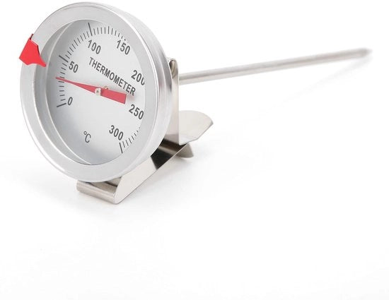 Termostato per cucina meccanico - Termostato digitale per cucina - Termostato in acciaio inossidabile - Termometro per liquidi - Intervallo di temperatura 50℃ a 300℃ - Schermo grande - Termometro per liquidi