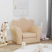 Divano Letto per Bambini-Sofa Letto-Daybed-Divanetto Crema in Morbido Peluche 224009