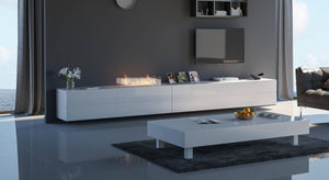 Camino a Bioetanolo da Incasso 100x32 cm Insert 1000 in Acciaio Inox