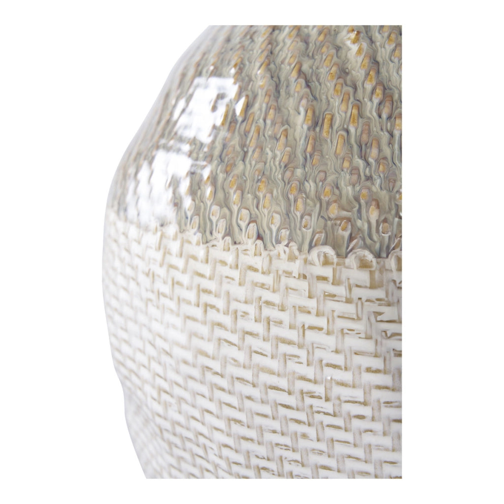 Vaso Decorativo Soft, Beige, Ceramica, 26x26x30,5 cm